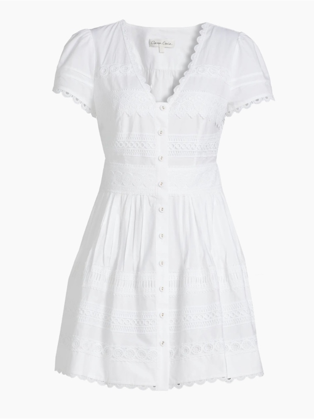Cara Cara Waldorf Dress in white, NWT, Size Large